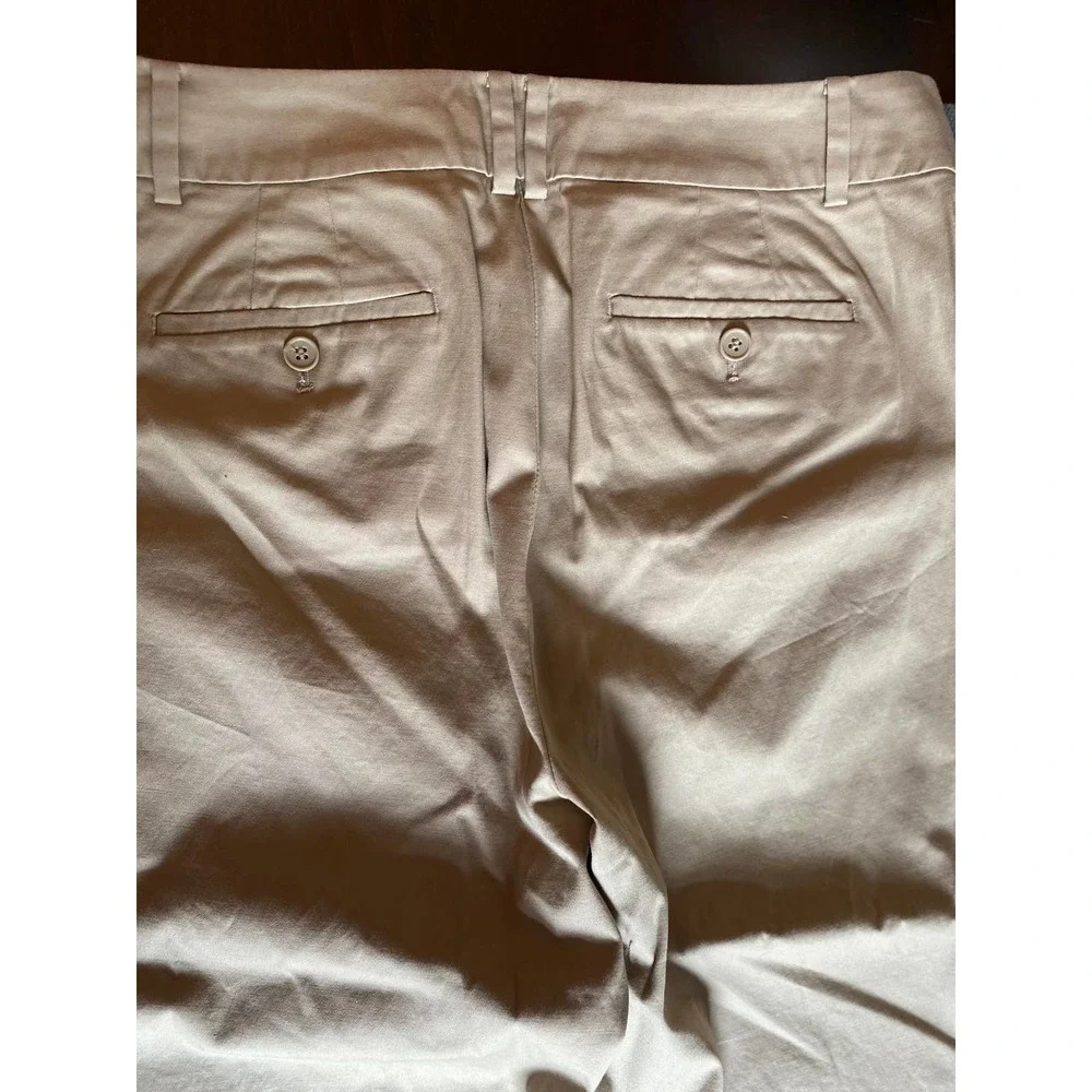 Talbots the Perfect Crop curvy fit Women’s pants size 10 tan cotton summer crop - Picture 4 of 13